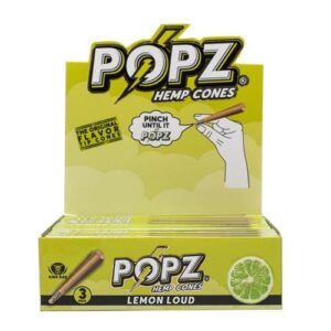 POPZ - 3 Hemp King Size Cones - Lemon Loud