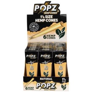 POPZ - 6 Hemp 1 1/4 Size Cones