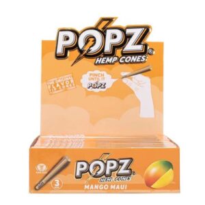 POPZ - 3 Hemp King Size Cones - Mango Maui