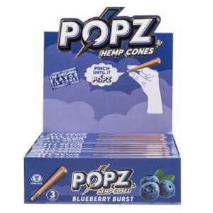 POPZ - 3 Hemp King Size Cones - Blueberry Burst